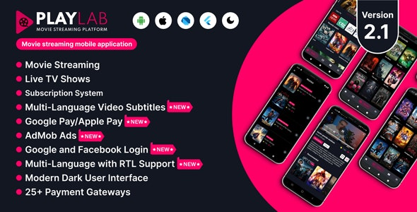 Apps Flutter - aplicativo móvel de streaming de filmes on demand multiplataforma